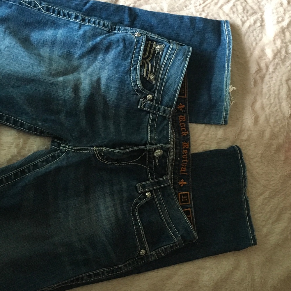 Rock Revival Blue Faded Bootcut Jeans